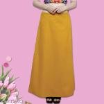 SRI AMS WOMENS COTTON PETTICOAT 8 PART (EMBROIDERY DESIGN ,GOLD)