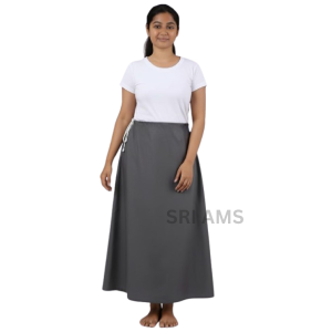 WOMEN'S SOLID COTTON DARK GREY COLOUR PETTICOAT