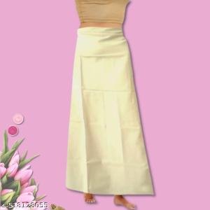 SRI AMS WOMENS COTTON PETTICOAT 8 PART (EMBROIDERY DESIGN ,-CREAM)