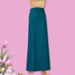 SRI AMS WOMENS COTTON PETTICOAT 8 PART (EMBROIDERY DESIGN , PEACOCK BLUE)