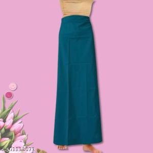 SRI AMS WOMENS COTTON PETTICOAT 8 PART (EMBROIDERY DESIGN , PEACOCK BLUE)