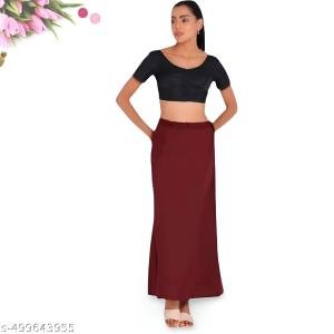 SRI AMS WOMENS COTTON PETTICOAT 7 PART (EMBROIDERY DESIGN, COLOR-COFFEE)